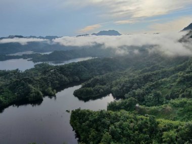 Milford Ses ve Kuşkulu Ses 'in Dağları ve Fiyortları, Yeni Zelanda. Bengoh Vadisi, Sarawak.
