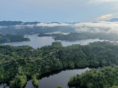 Milford Ses ve Kuşkulu Ses 'in Dağları ve Fiyortları, Yeni Zelanda. Bengoh Vadisi, Sarawak.