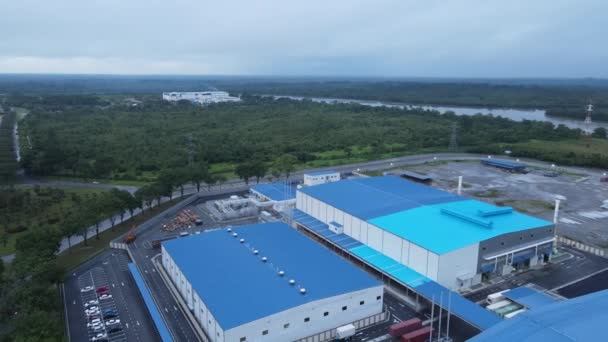 Kuching Sarawak Maleisië November 2020 Samajaya Light Industrial Zone Waar — Stockvideo