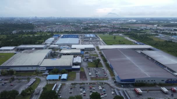 Kuching Sarawak Μαλαισία Νοεμβρίου 2020 Φωτεινή Βιομηχανική Ζώνη Samajaya Όπου — Αρχείο Βίντεο