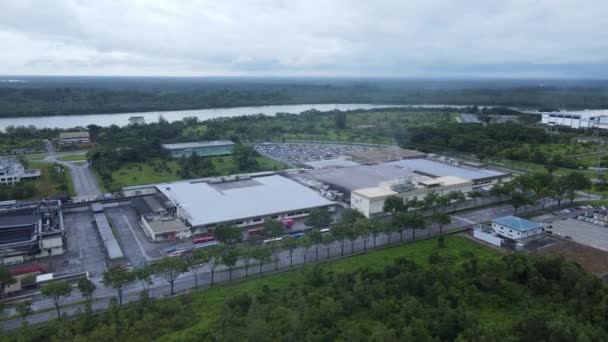 Kuching Sarawak Malásia Novembro 2020 Zona Industrial Leve Samajaya Onde — Vídeo de Stock