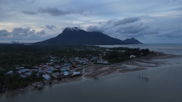 Buntal Sarawak Malásia Dezembro 2020 Bela Vila Pescadores Buntal Sarawak — Vídeo de Stock