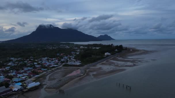 Buntal Sarawak Malaysia Dezember 2020 Das Schöne Fischerdorf Buntal Bei — Stockvideo