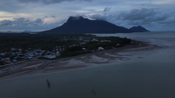 Buntal Sarawak Malajsie Prosince 2020 Krásná Rybářská Vesnice Buntal Sarawaku — Stock video