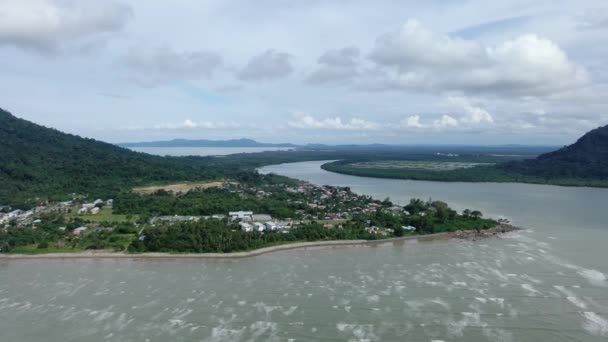 Buntal Sarawak Malaysia December 2020 Όμορφο Ψαροχώρι Buntal Στο Sarawak — Αρχείο Βίντεο