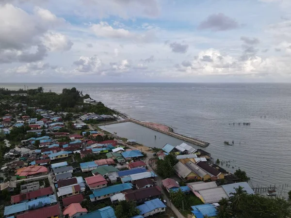 Santubong Sarawak Malezja Grudnia 2020 Kreatywne Zdjęcia Lotnicze Plaż Santubong — Zdjęcie stockowe