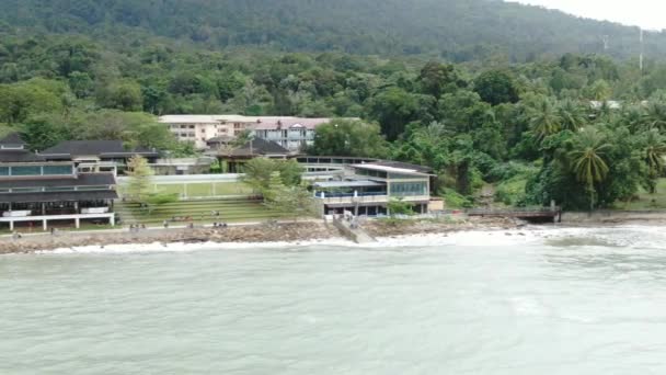 Santubong Yaratıcı Hava Atışları Sarawak Malezya Nın Damai Sahilleri Güney — Stok video