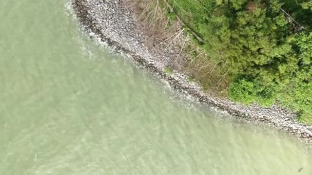 Tiros Aéreos Criativos Santubong Damai Praias Sarawak Malásia Lado Mar — Vídeo de Stock