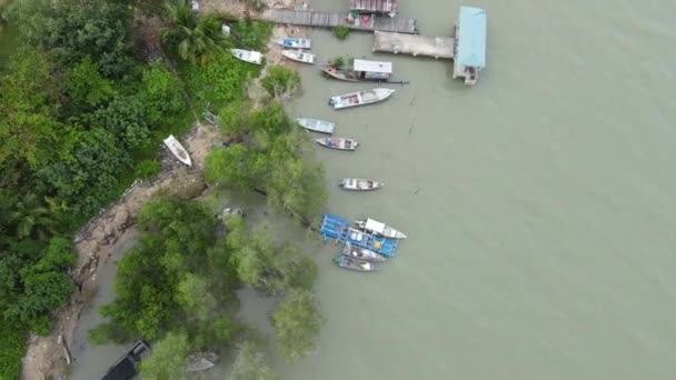 Kreativní Letecké Záběry Santubong Damai Pláže Sarawak Malajsie Jihočínského Moře — Stock video