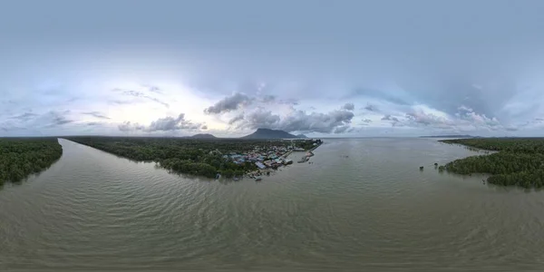 Santubong Sarawak Maleisië December 2020 Creatieve Luchtfoto Van Santubong Damai — Stockfoto