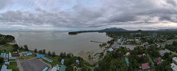 Пляж Сематан Побережье Самой Южной Части Острова Саравак Борнео — стоковое фото