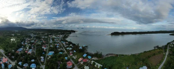 Praia Sematã Litoral Parte Mais Meridional Sarawak Ilha Bornéu — Fotografia de Stock