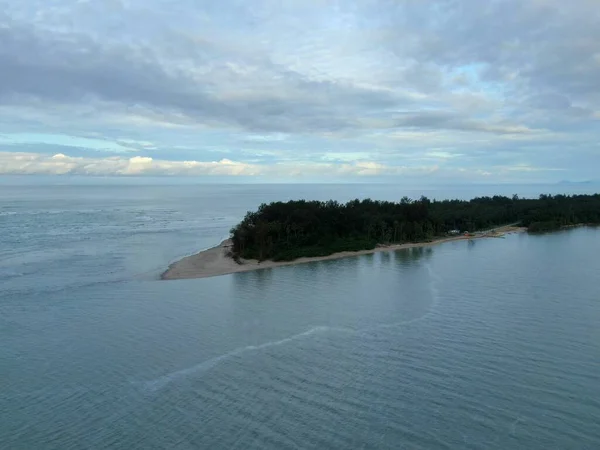 Plaża Sematan Wybrzeże Najbardziej Południowej Części Sarawak Wyspy Borneo — Zdjęcie stockowe