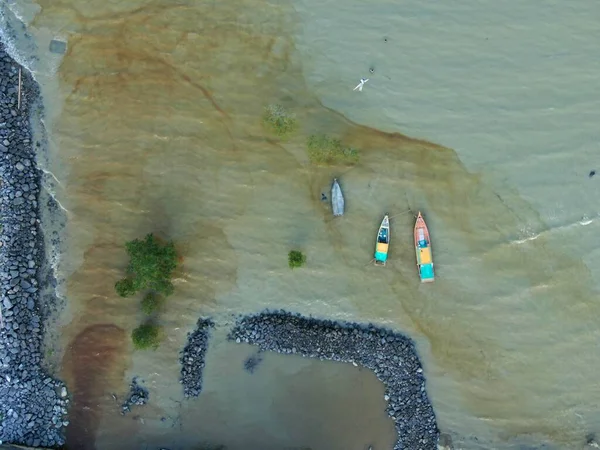 Der Sematan Strand Und Die Küste Des Südlichsten Teils Von — Stockfoto