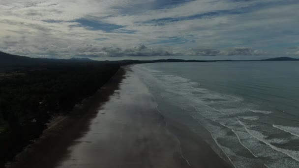 Sematans Strand Och Kustlinje Södra Delen Sarawak Och Borneo — Stockvideo