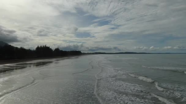 Plaża Sematan Wybrzeże Najbardziej Południowej Części Sarawak Wyspy Borneo — Wideo stockowe