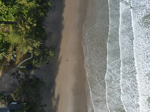 Praia Sematã Litoral Parte Mais Meridional Sarawak Ilha Bornéu — Fotografia de Stock