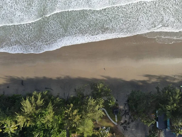 Praia Sematã Litoral Parte Mais Meridional Sarawak Ilha Bornéu — Fotografia de Stock
