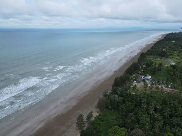 Der Sematan Strand Und Die Küste Des Südlichsten Teils Von — Stockfoto