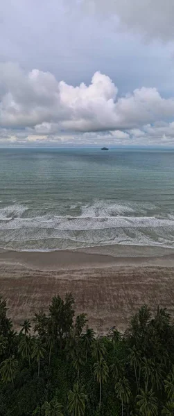 Praia Sematã Litoral Parte Mais Meridional Sarawak Ilha Bornéu — Fotografia de Stock