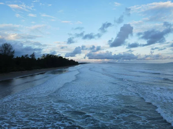 Sematan Beach Coastline Most Southern Part Sarawak Borneo Island — Stock Photo, Image