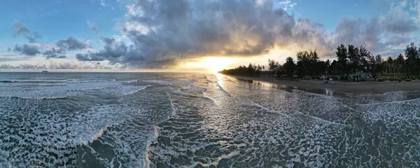 Playa Sematán Costa Parte Más Meridional Sarawak Isla Borneo — Foto de Stock