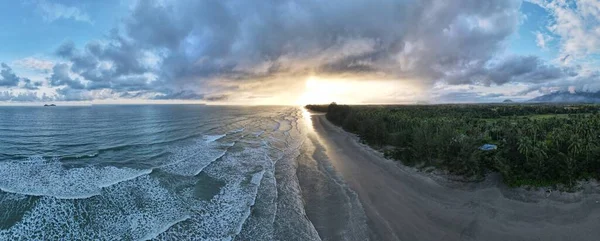 Playa Sematán Costa Parte Más Meridional Sarawak Isla Borneo — Foto de Stock