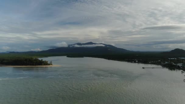 Plaja Sematan Coasta Celei Mai Sudice Părți Insulei Sarawak Borneo — Videoclip de stoc