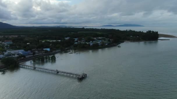 Plage Sematan Littoral Partie Méridionale Sarawak Île Bornéo — Video