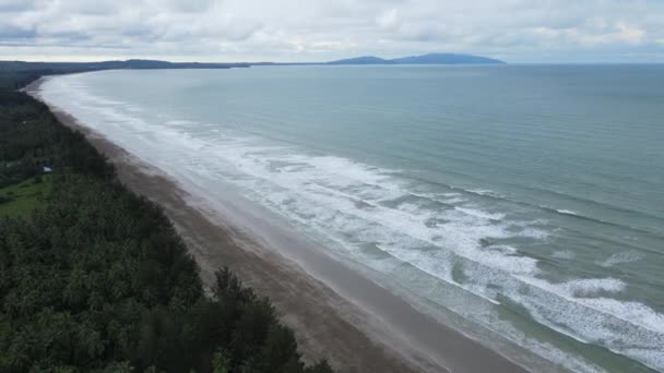 Sematan Strand Partvonal Legdélebbi Része Sarawak Borneo Sziget — Stock videók