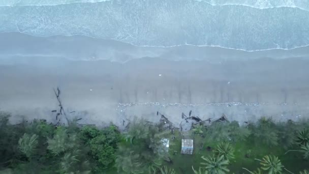 Der Sematan Strand Und Die Küste Des Südlichsten Teils Von — Stockvideo