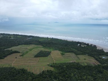 Sematan Sahili ve Sarawak ve Borneo Adası 'nın en güney kısmının kıyı şeridi.