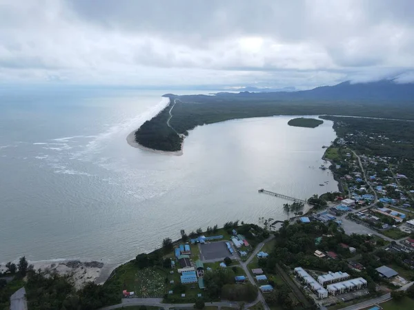 Playa Sematán Costa Parte Más Meridional Sarawak Isla Borneo — Foto de Stock