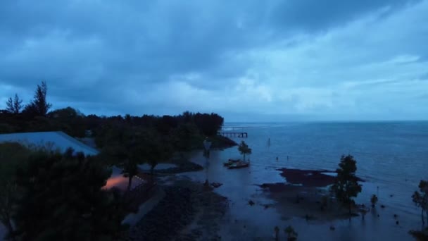 Pláž Sematan Pobřeží Nejjižnější Části Ostrova Sarawak Borneo — Stock video