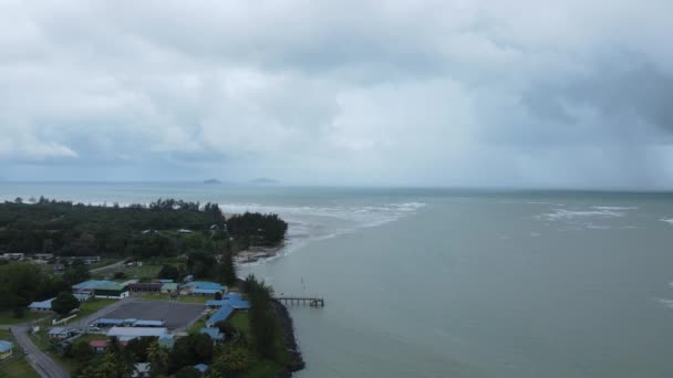 Die Telok Teluk Melano Küste Und Strand Südlichsten Zipfel Des — Stockvideo