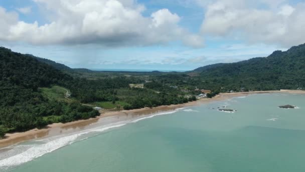 Telok Teluk Melano Sahil Plajı Sarawak Borneo Adası Nın Tanjung — Stok video