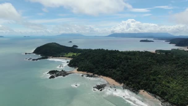 Die Telok Teluk Melano Küste Und Strand Südlichsten Zipfel Des — Stockvideo