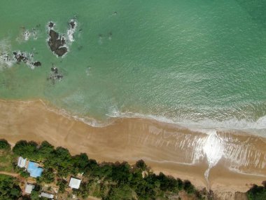 Telok / Teluk Melano Sahil ve Plajı Sarawak ve Borneo Adası 'nın Tanjung Datu bölgesinin en güney ucunda.