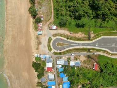 Telok / Teluk Melano Sahil ve Plajı Sarawak ve Borneo Adası 'nın Tanjung Datu bölgesinin en güney ucunda.