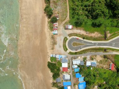Telok / Teluk Melano Sahil ve Plajı Sarawak ve Borneo Adası 'nın Tanjung Datu bölgesinin en güney ucunda.