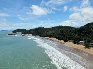 Telok / Teluk Melano Sahil ve Plajı Sarawak ve Borneo Adası 'nın Tanjung Datu bölgesinin en güney ucunda.