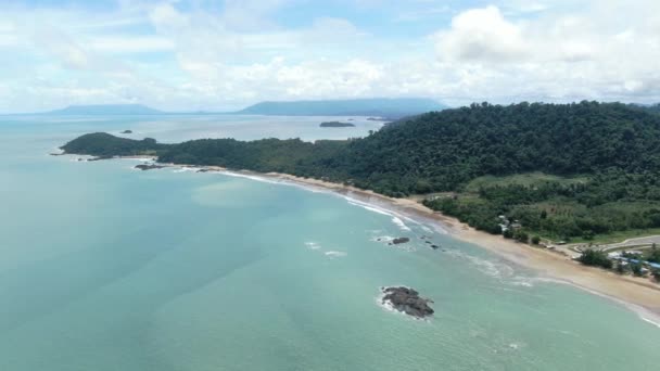 Die Telok Teluk Melano Küste Und Strand Südlichsten Zipfel Des — Stockvideo