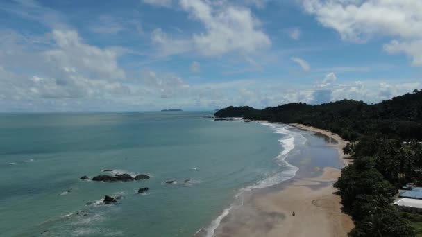 Die Telok Teluk Melano Küste Und Strand Südlichsten Zipfel Des — Stockvideo