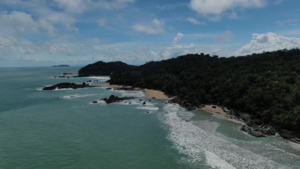 Telok Teluk Pantai Melano Dan Pantai Ujung Paling Selatan Dari — Stok Video