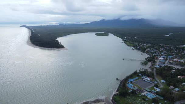 Die Telok Teluk Melano Küste Und Strand Südlichsten Zipfel Des — Stockvideo