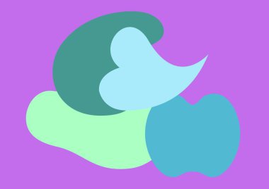 Rastgele şekil ve elementlerin yaratıcı sanatsal çizimleri