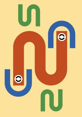 Rastgele şekil ve elementlerin yaratıcı sanatsal çizimleri