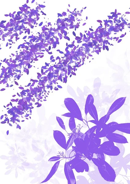 Rastgele çiçek ve yaprakların yaratıcı sanatsal çizimleri