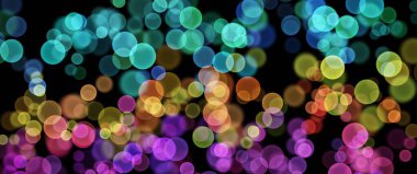 Rastgele ve Yaratıcı Bokeh Işık Kabarcıklarının Çizimleri