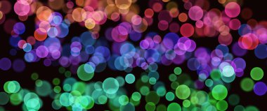 Rastgele ve Yaratıcı Bokeh Işık Kabarcıklarının Çizimleri